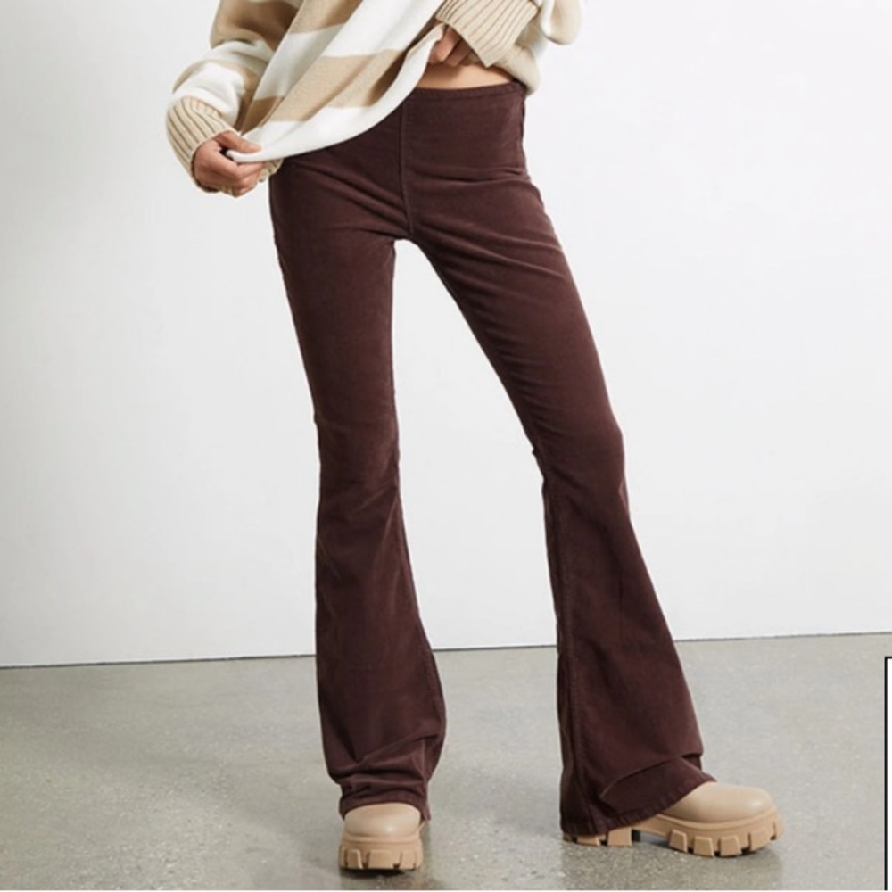 PacSun Brown Corduroy Low Rise Flare Pants